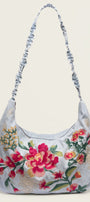 Johnny Was Ruched Strap Crossbody Bag