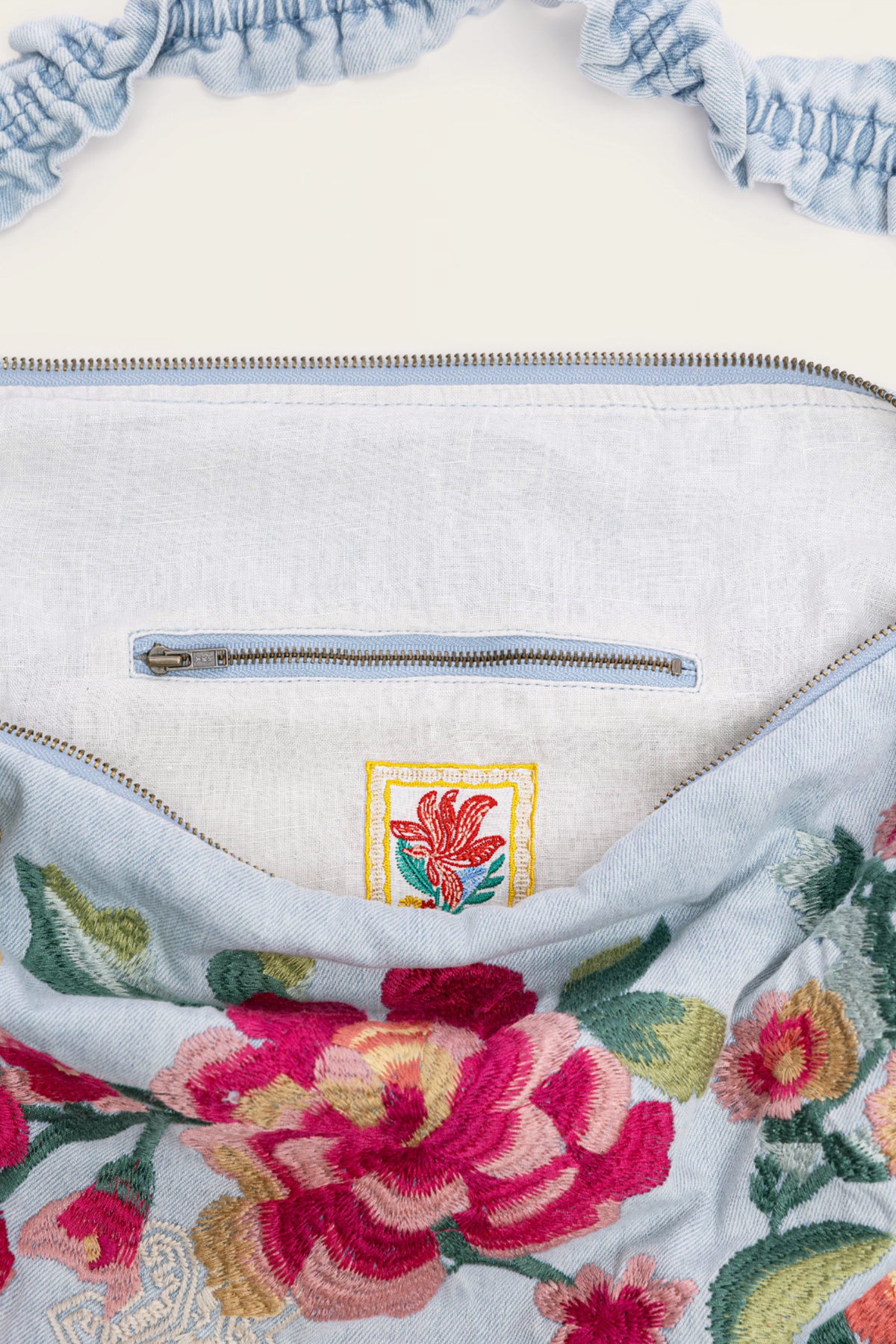 Johnny Was Ruched Strap Crossbody Bag