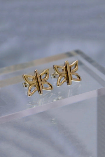 Sadie Jo Jewelry Co. Butterfly Studs in 10k Solid Gold