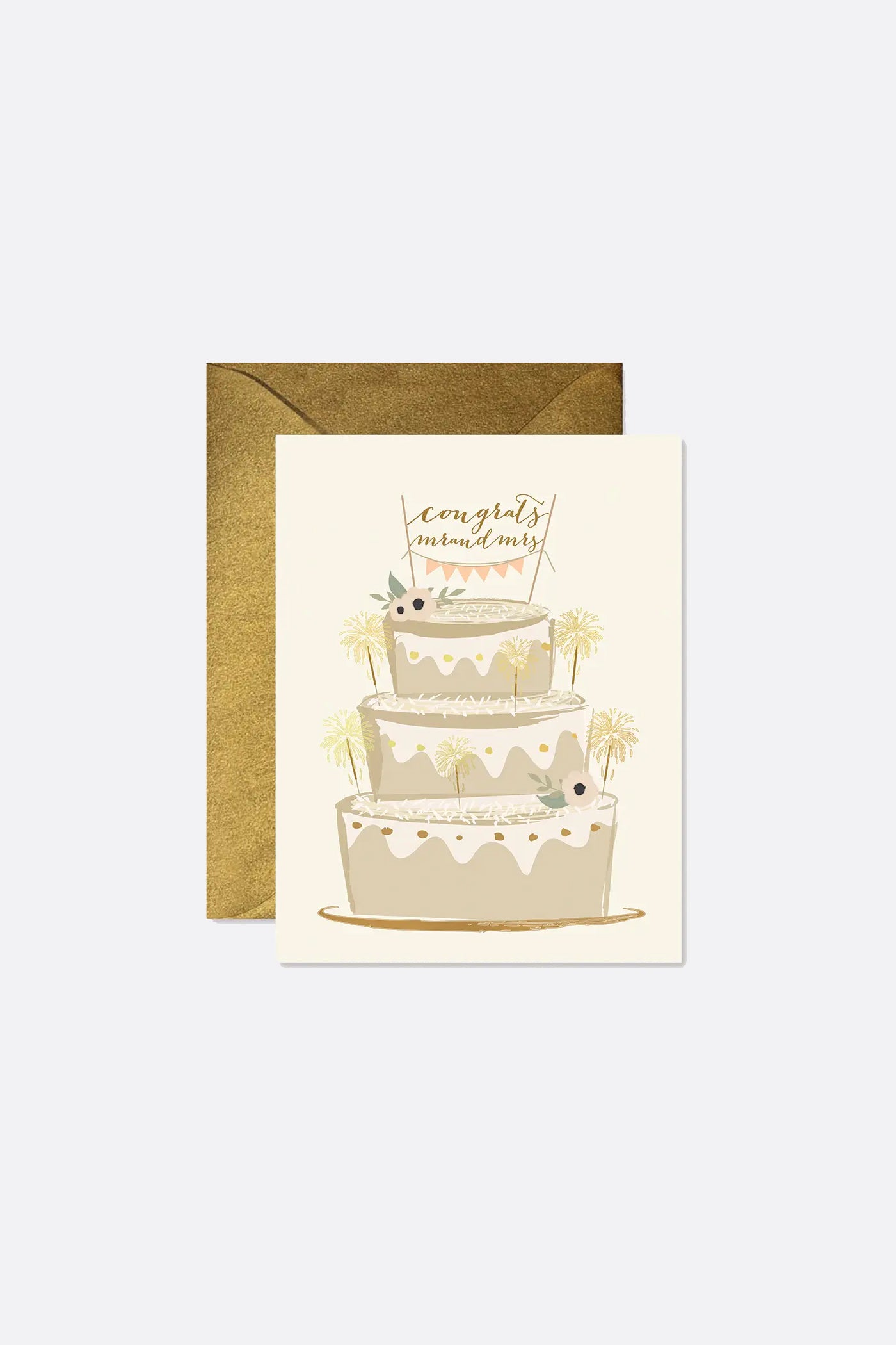 Ginger P. Designs Sparkler Wedding Cake Card