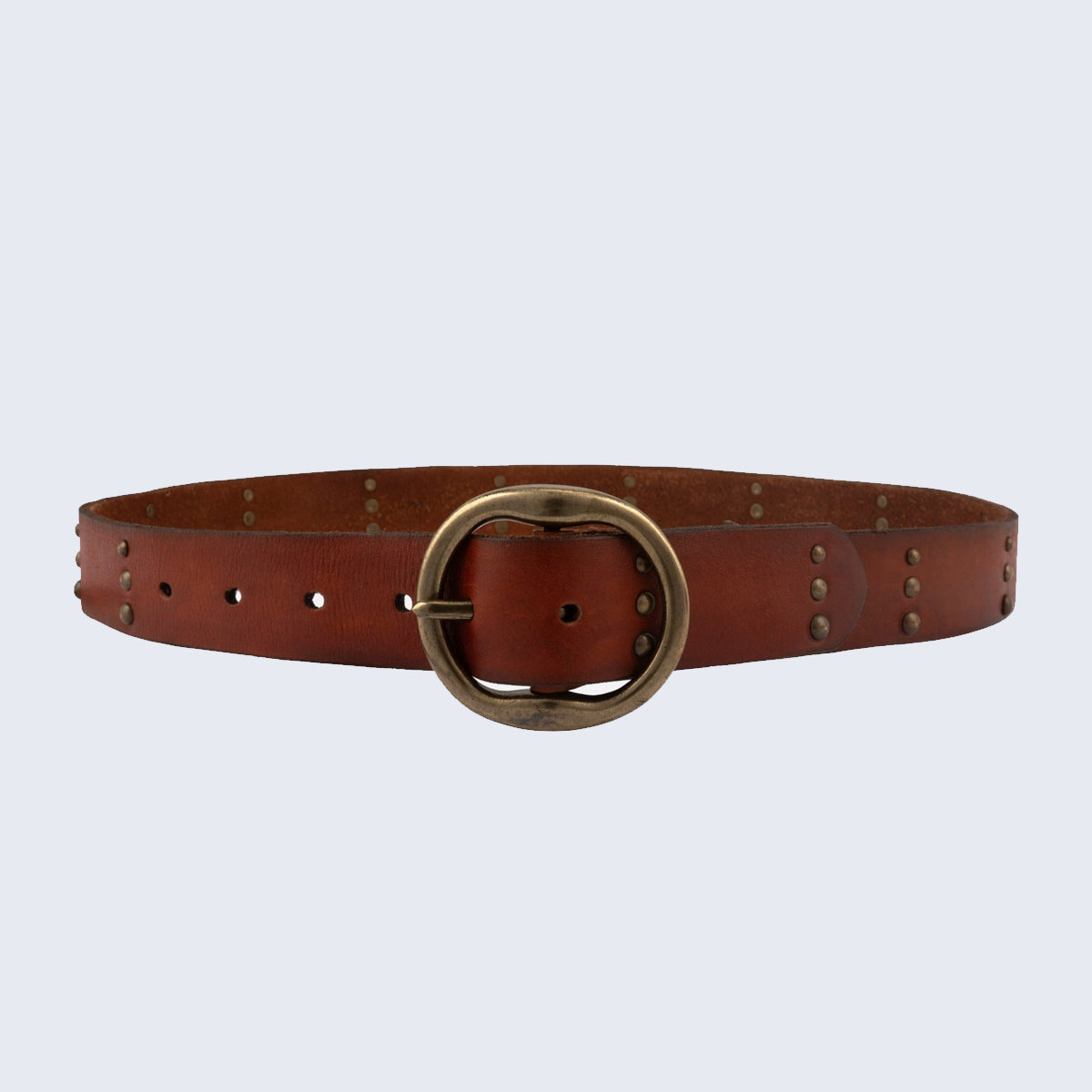 Amsterdam Heritage Dion Round Buckle Leather Belt