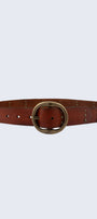 Amsterdam Heritage Dion Round Buckle Leather Belt