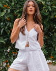 Velvet Iris Eyelet Short