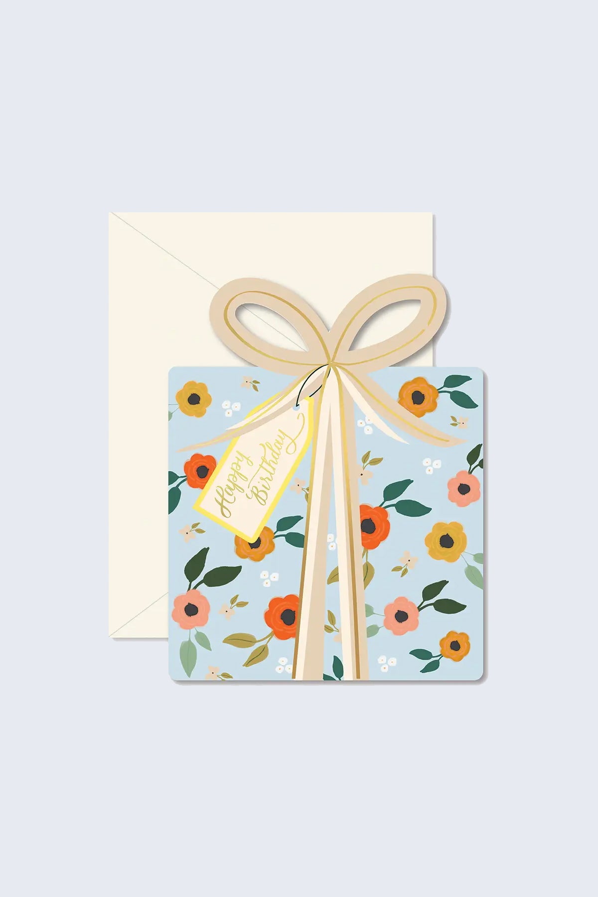 Ginger P. Designs Blue Floral Gift Greeting Card
