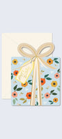 Blue Floral Gift Greeting Card