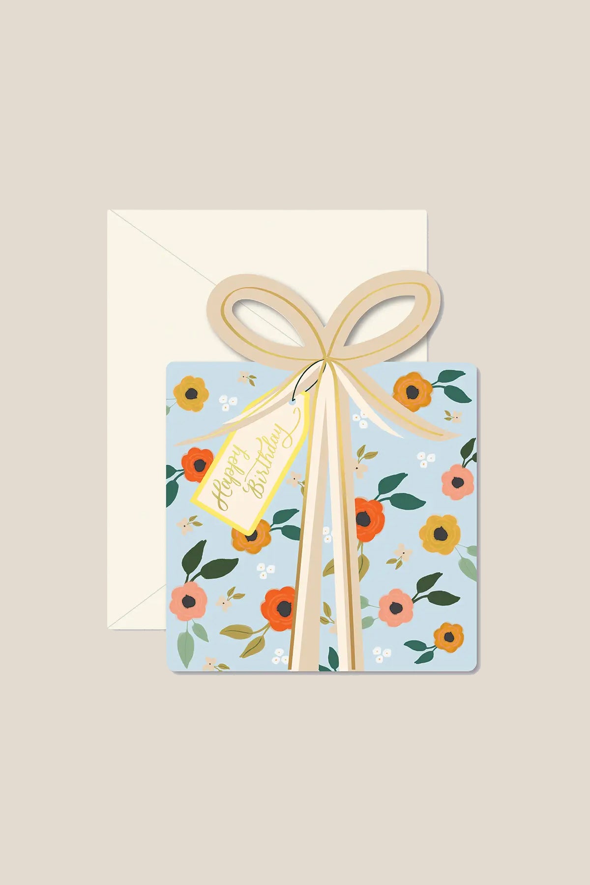 Ginger P. Designs Blue Floral Gift Greeting Card