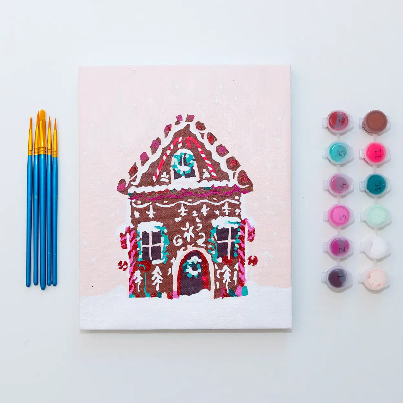 Paint Anywhere Gingerbread Home Holiday Paint By Numbers Framed Mini