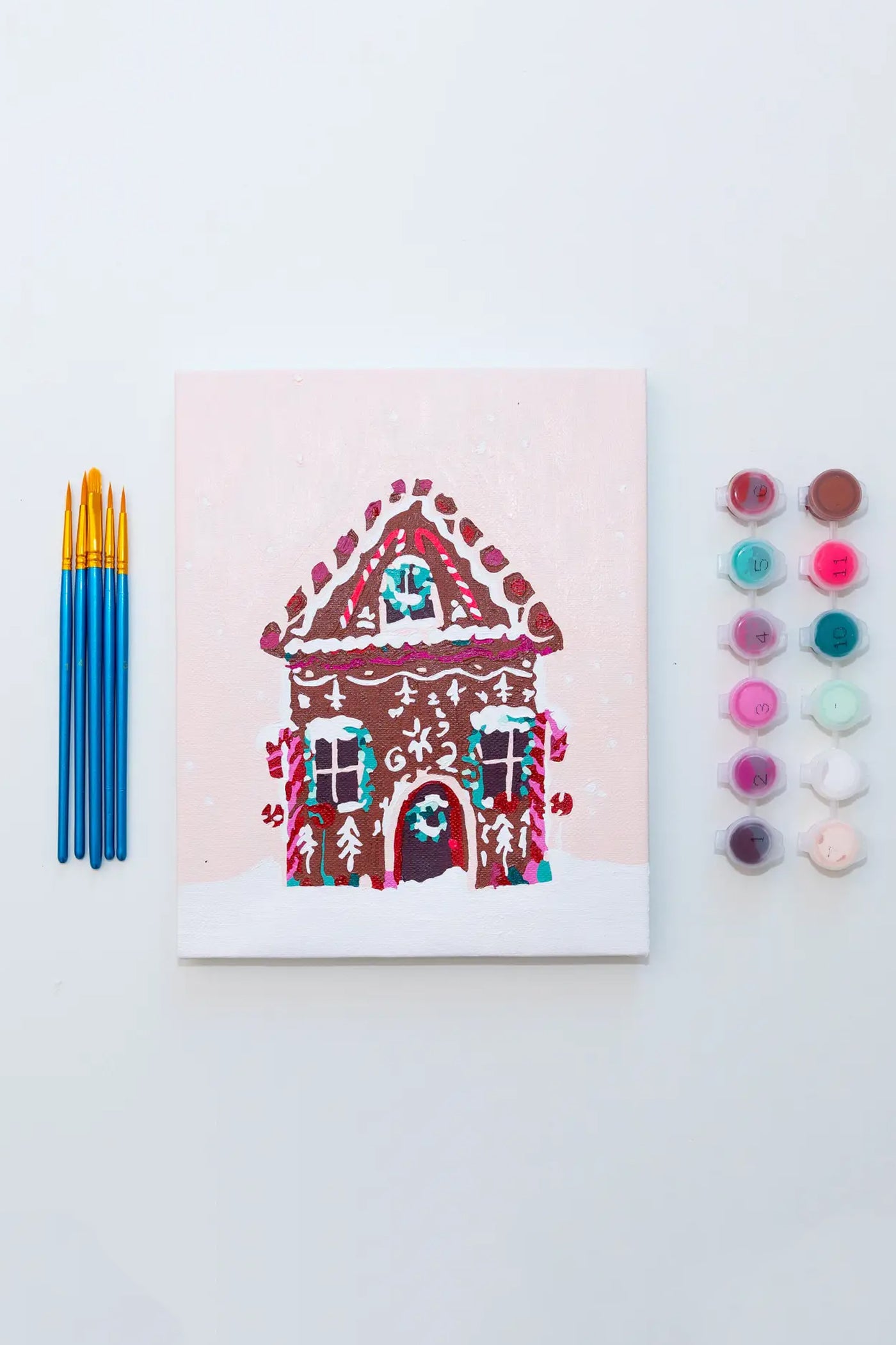 Paint Anywhere Gingerbread Home Holiday Paint By Numbers Framed Mini