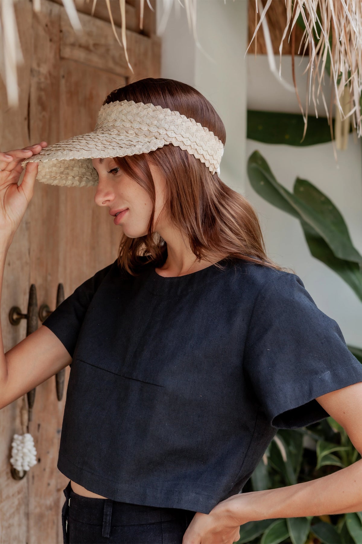 Village Thrive Rattan Sun Visor