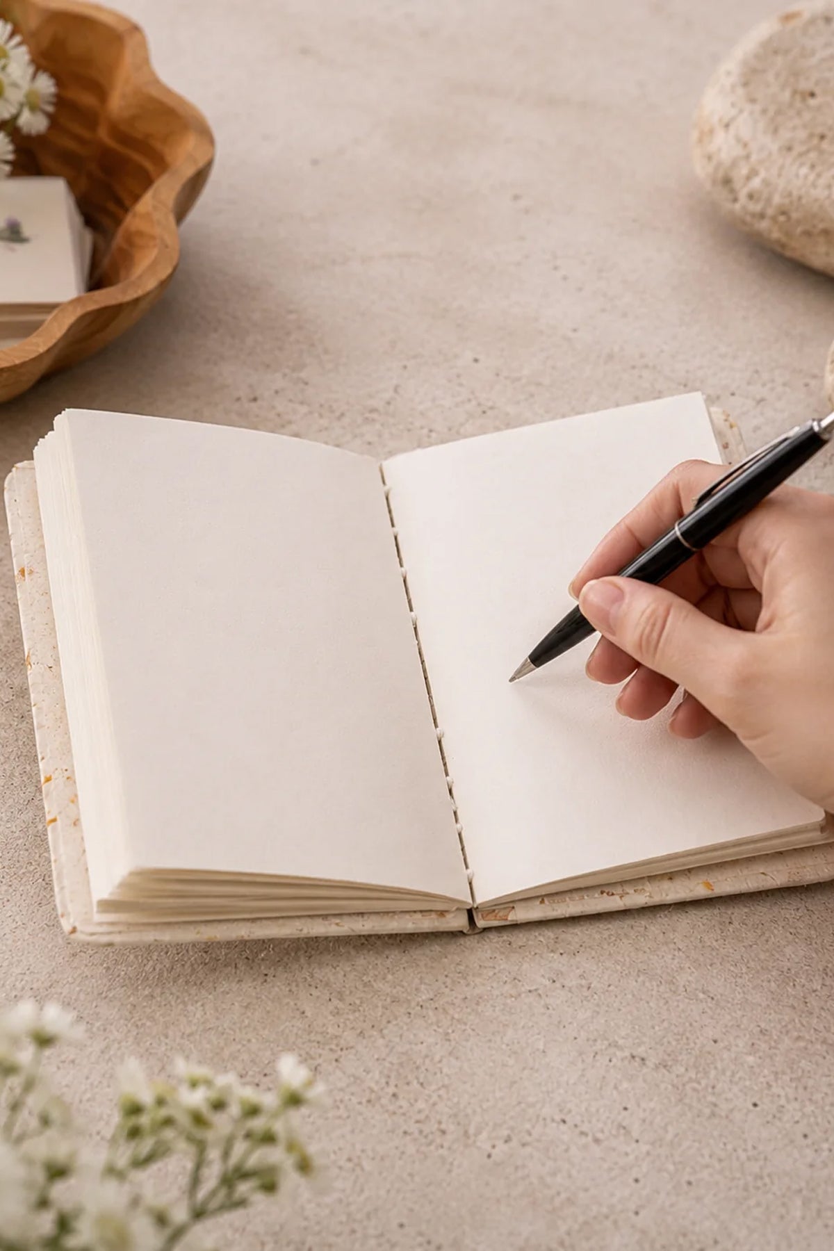 Village Thrive Handcrafted Pressed Flower Journal