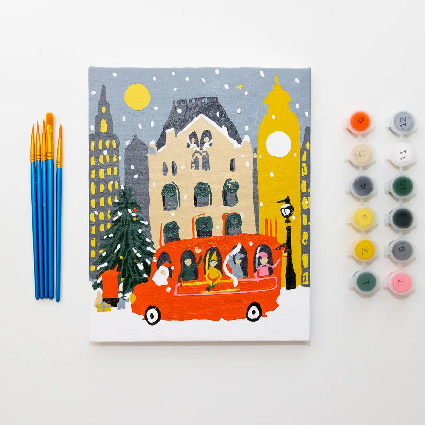 Paint Anywhere London Christmas Paint By Numbers Framed Mini