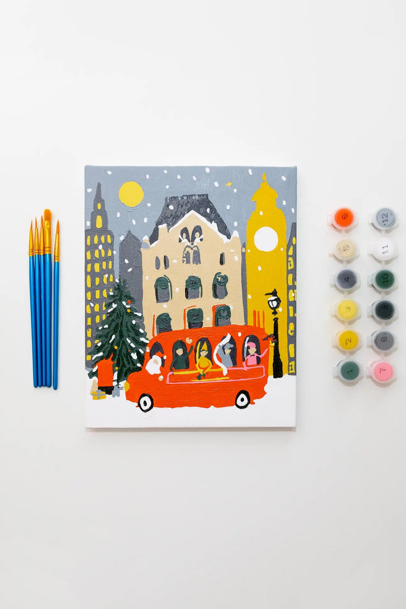 Paint Anywhere London Christmas Paint By Numbers Framed Mini