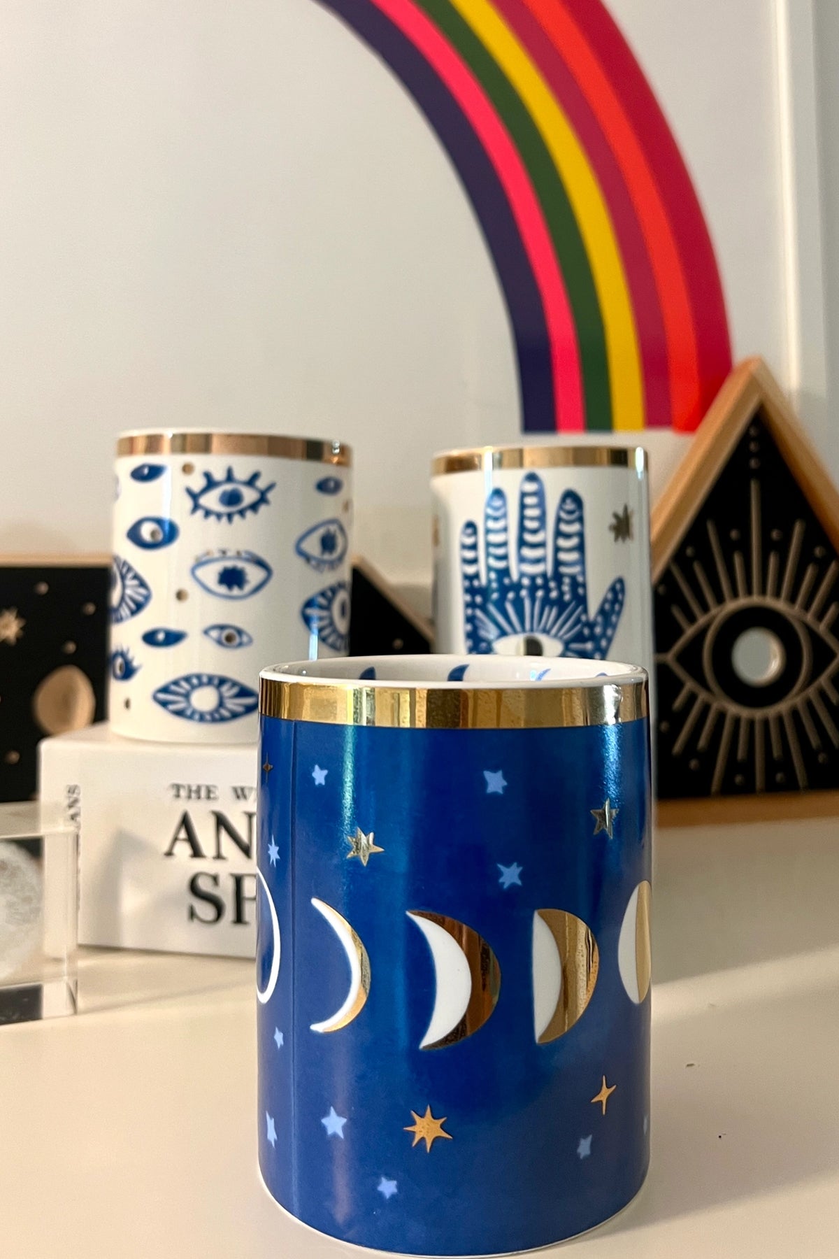 Ceramic Moon Phases Candle