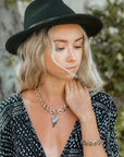 Lisa Marie Jewelry Moss Agate Statement Necklace