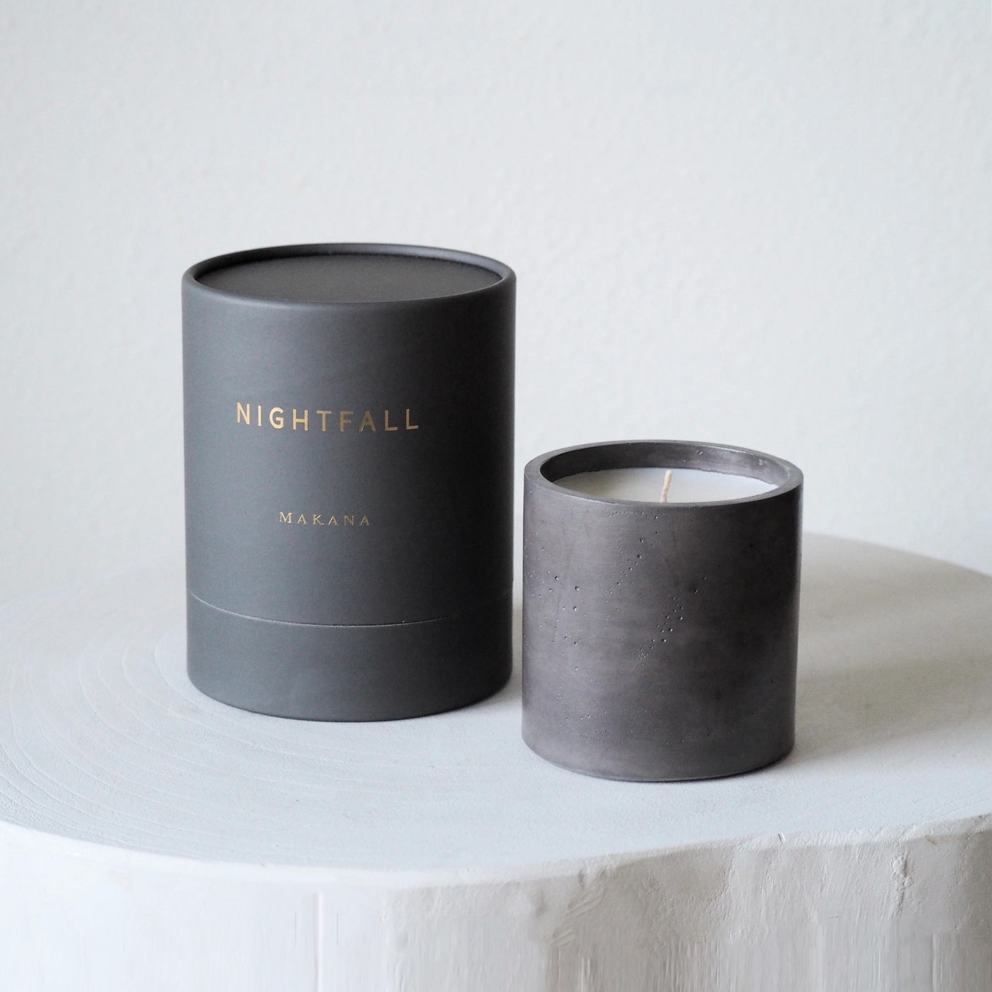 Makana Nightfall Concrete Candle