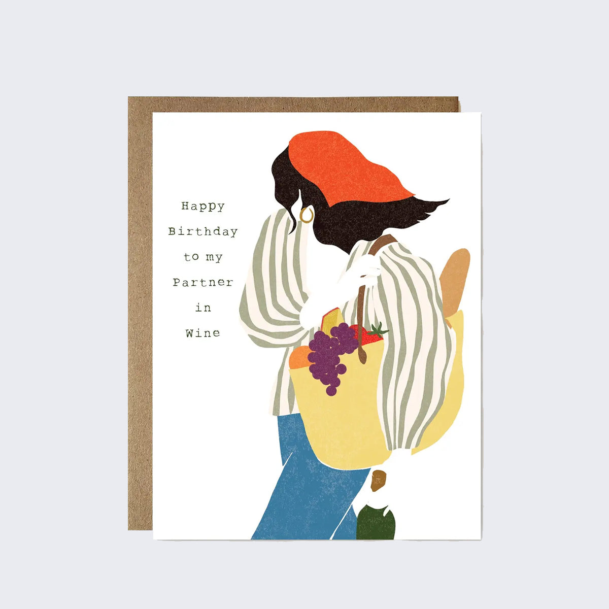 Ula Bloom Partner in Wine Birthday Greeting Card