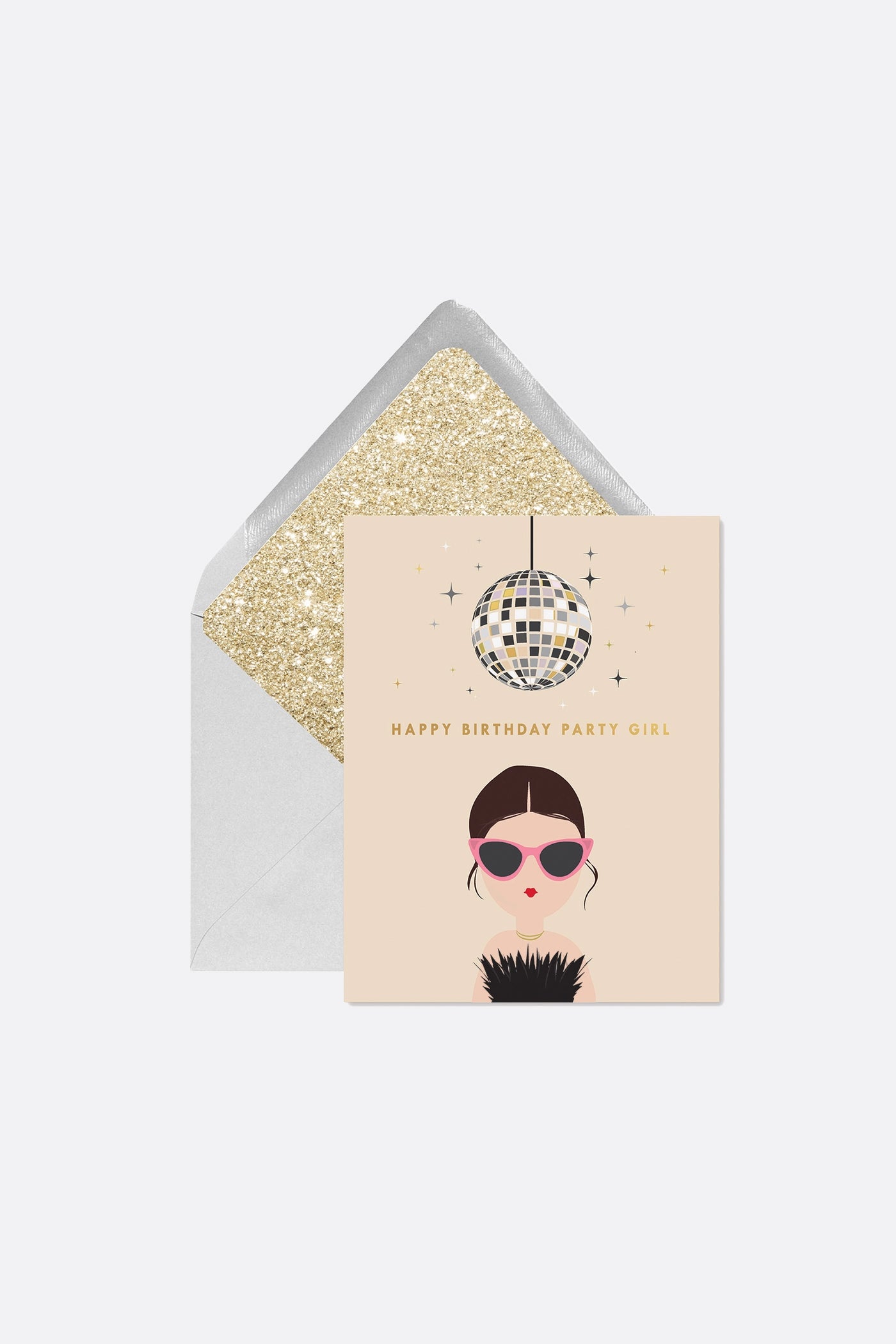 Ginger P. Designs Disco Party Girl Birthday Card
