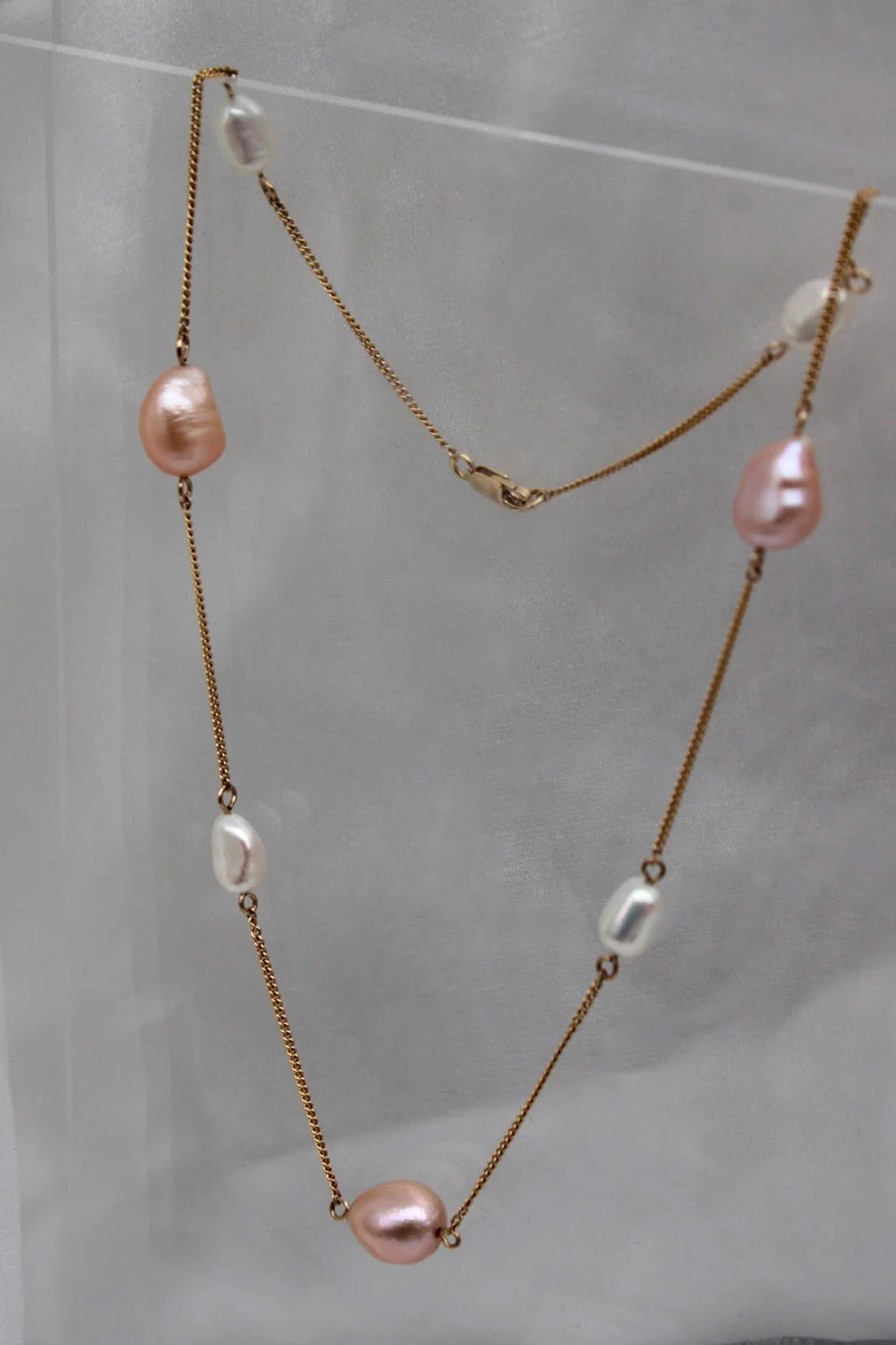 Sadie Jo Jewelry Co. Mixed Pearl Necklace on Gold Fill Chain