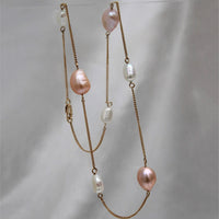 Sadie Jo Jewelry Co. Mixed Pearl Necklace on Gold Fill Chain