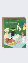 Ula Bloom Dog Picnic Birthday Greeting Card