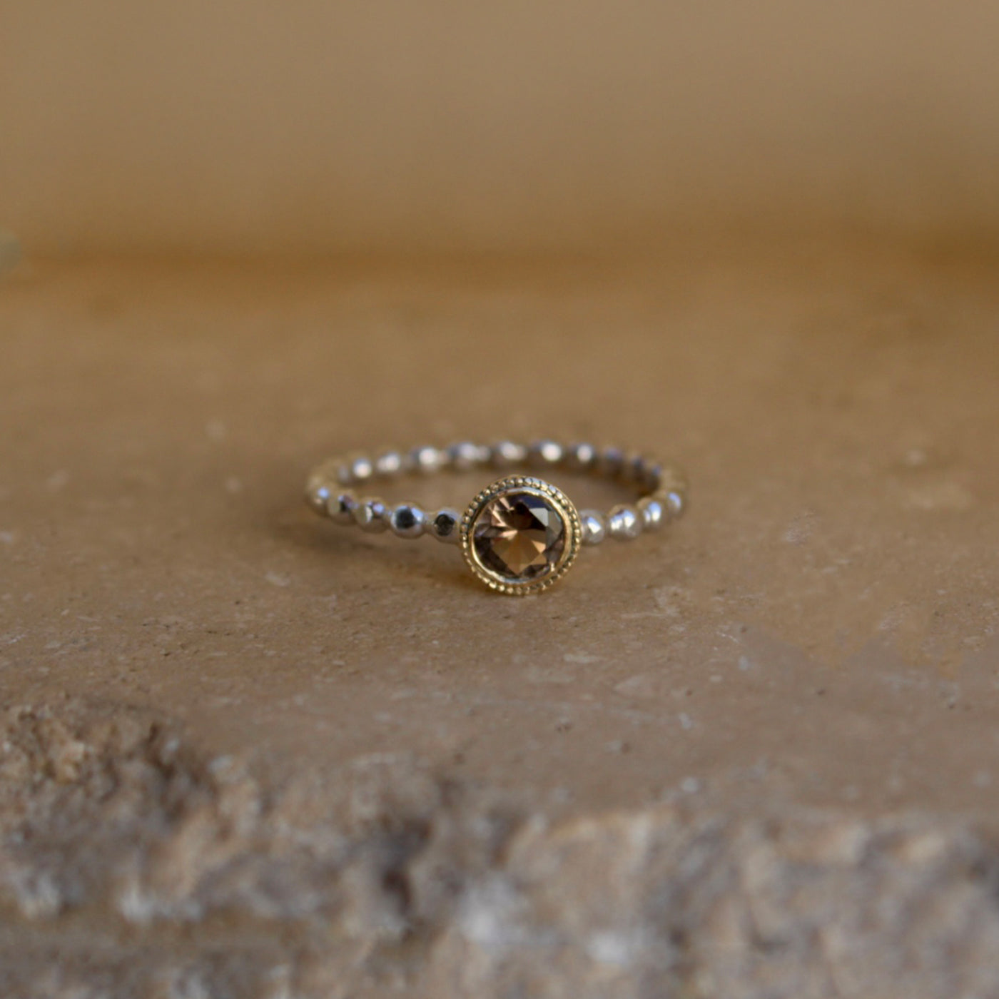 Sadie Jo Jewelry Co. Smoky Quartz Beaded Ring