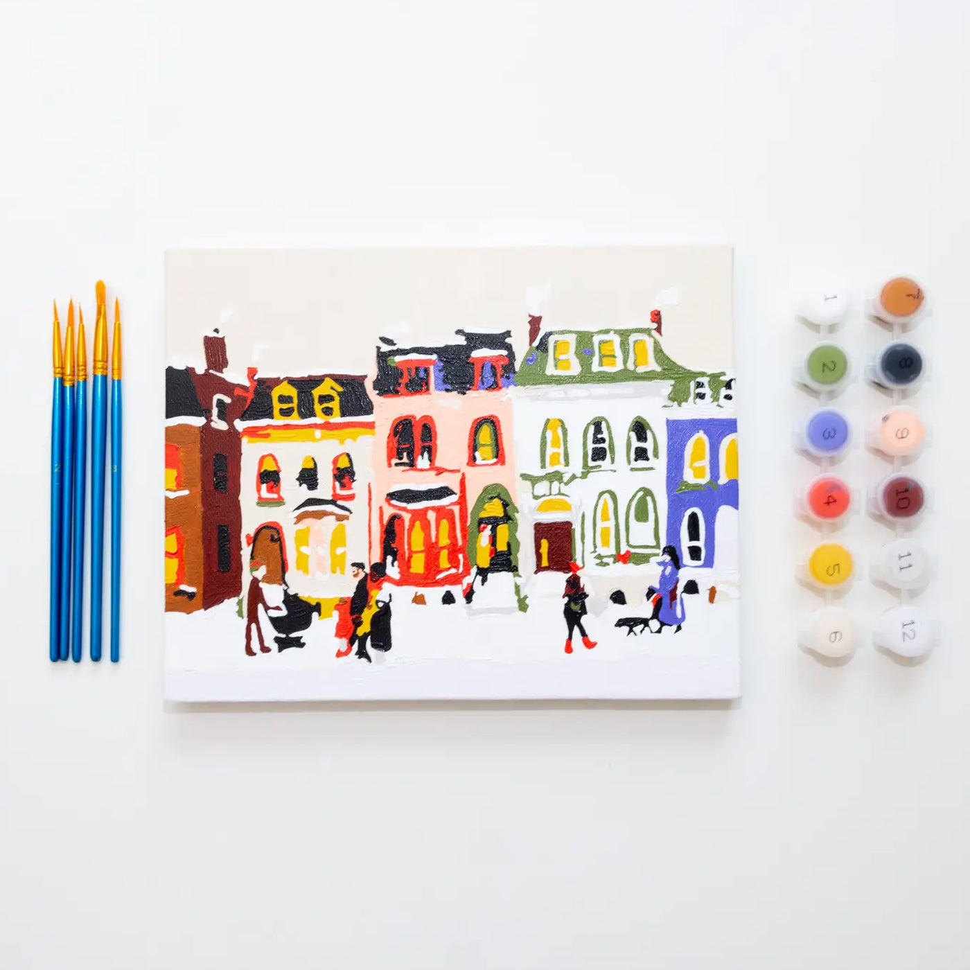 Paint Anywhere Holiday Townhomes Paint By Numbers Framed Mini