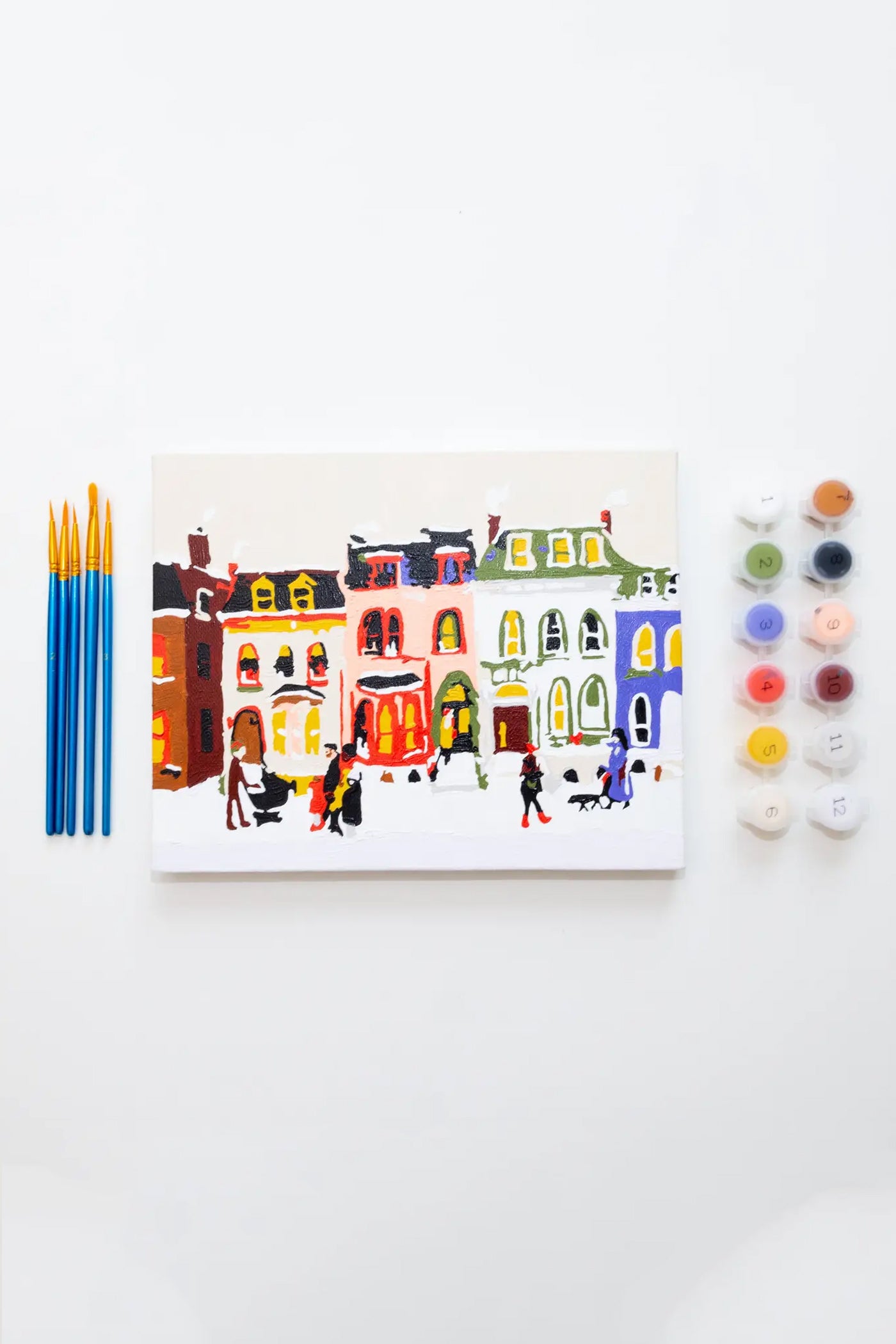 Paint Anywhere Holiday Townhomes Paint By Numbers Framed Mini
