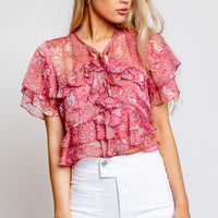 Misa Raziela Top in Washed Rose Lilac