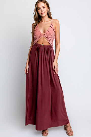 Misa Anjou Dress in Rose/Terra