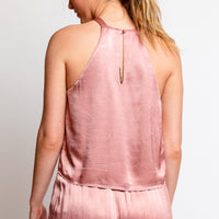 Lanston Pleated Front Halter in Clay
