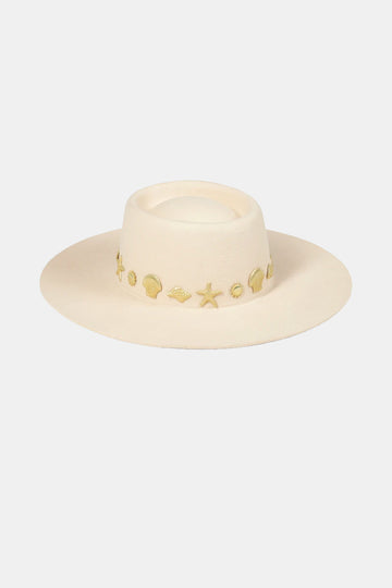 Lack of Color Seaside Boater in Ivory